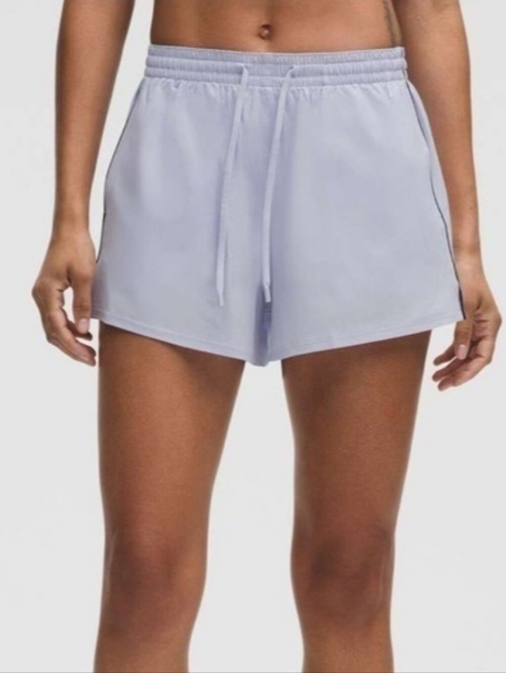 Lululemon Pace Rival High Rise 3 Inch Inseam Serene Blue Club Blue Piping Briefs